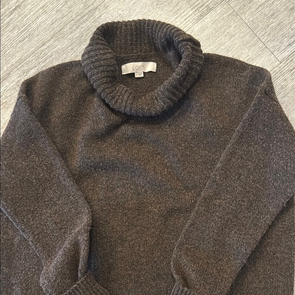 LOFT Brown Turtleneck Sweater - Picture 3 of 7